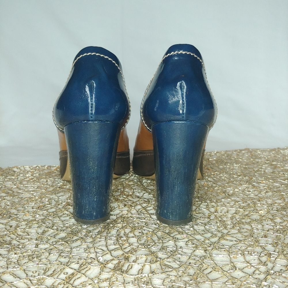 Essentiel Italian Multicolor Leather Heels - Picture 4 of 5